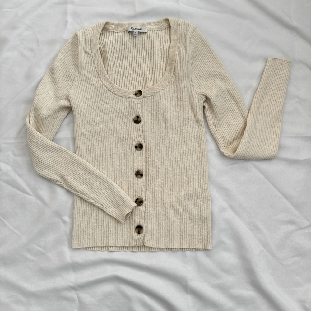 [madewell] Ribbed Knit Button Down Sweater